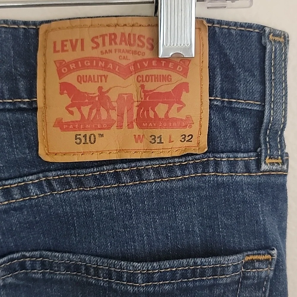 Levi's 510 Blue Skinny, Faded Jeans (READ Inseam Change) 31 X 30